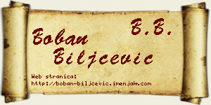 Boban Biljčević vizit kartica